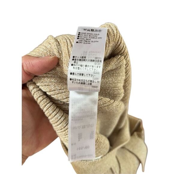 MOUSSY RIB KNIT JUMPER Sweater Overalls Dress Tan Women’s S/M/L Free Size - Picture 9 of 16